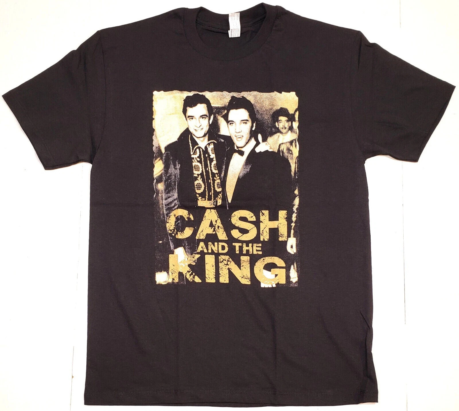 Cash And The King T-shirt JOHNNY CASH ELVIS PRESLEY Tee 100% Cotton Men’s New