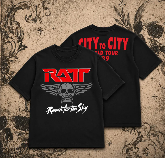 1989 Ratt Reach For The Sky Tour Shirt, Vintage Ratt Band T-Shirt, City to City