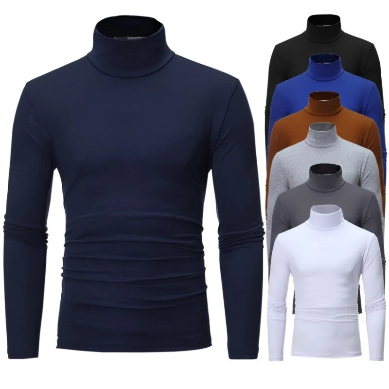 Men’s Thermal Base Layer Top High Neck Slim Fit Long Sleeve