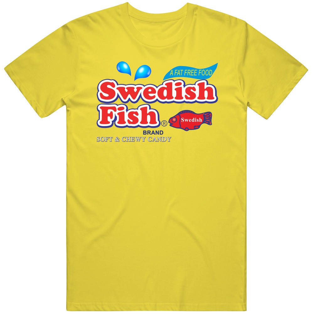 Swedish Fish Soft And Chewy Candy T Shirt Sweats Candy Unisex Top Tee Retro Vint