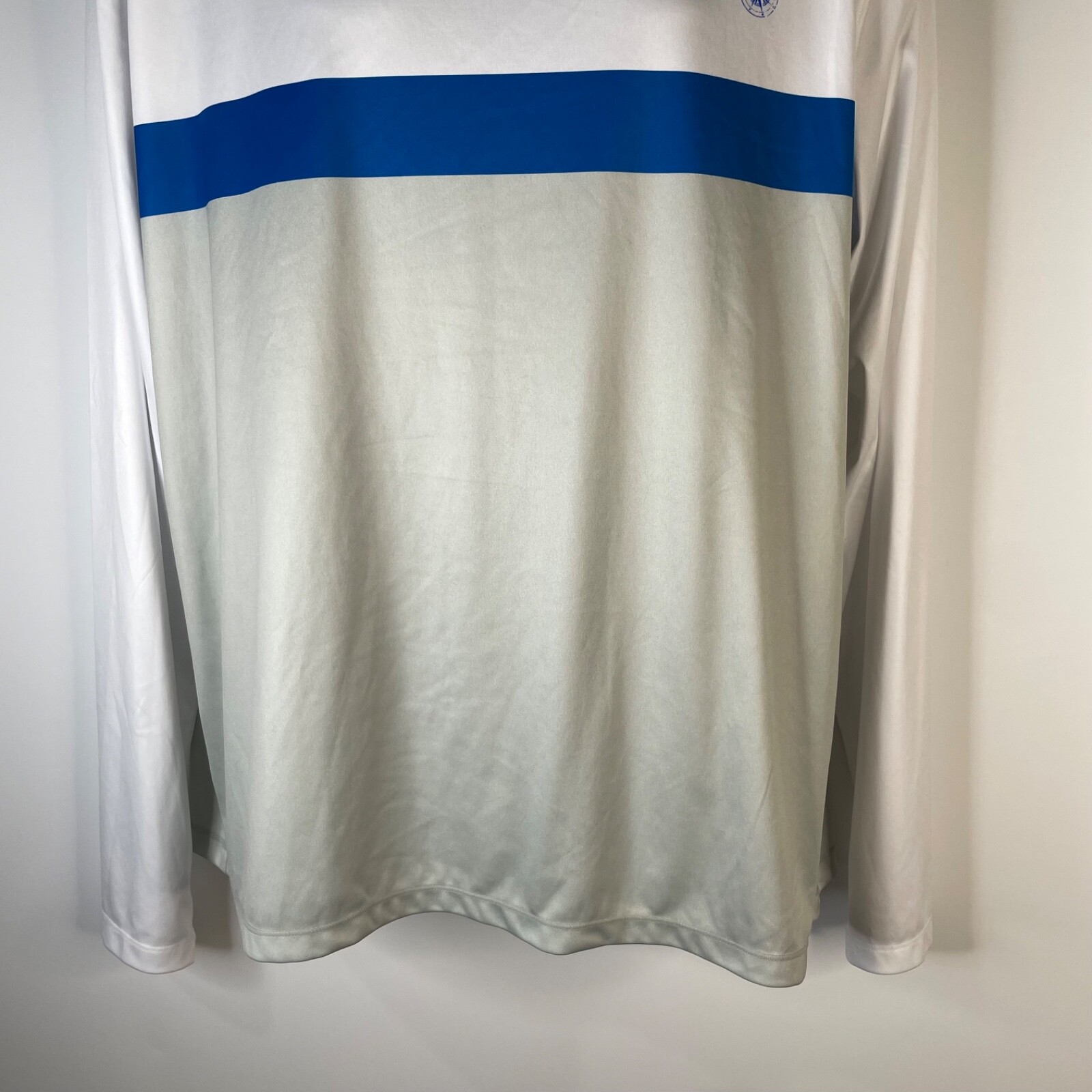 BOCA Classics Long Sleeve XXL Rash Guard Quick Dry Swim Shirt White Gray Blue