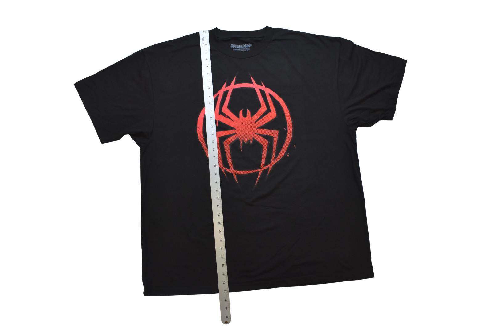 Spider-Man Across The Universe Mens Red Splatter Logo Shirt New 3XL