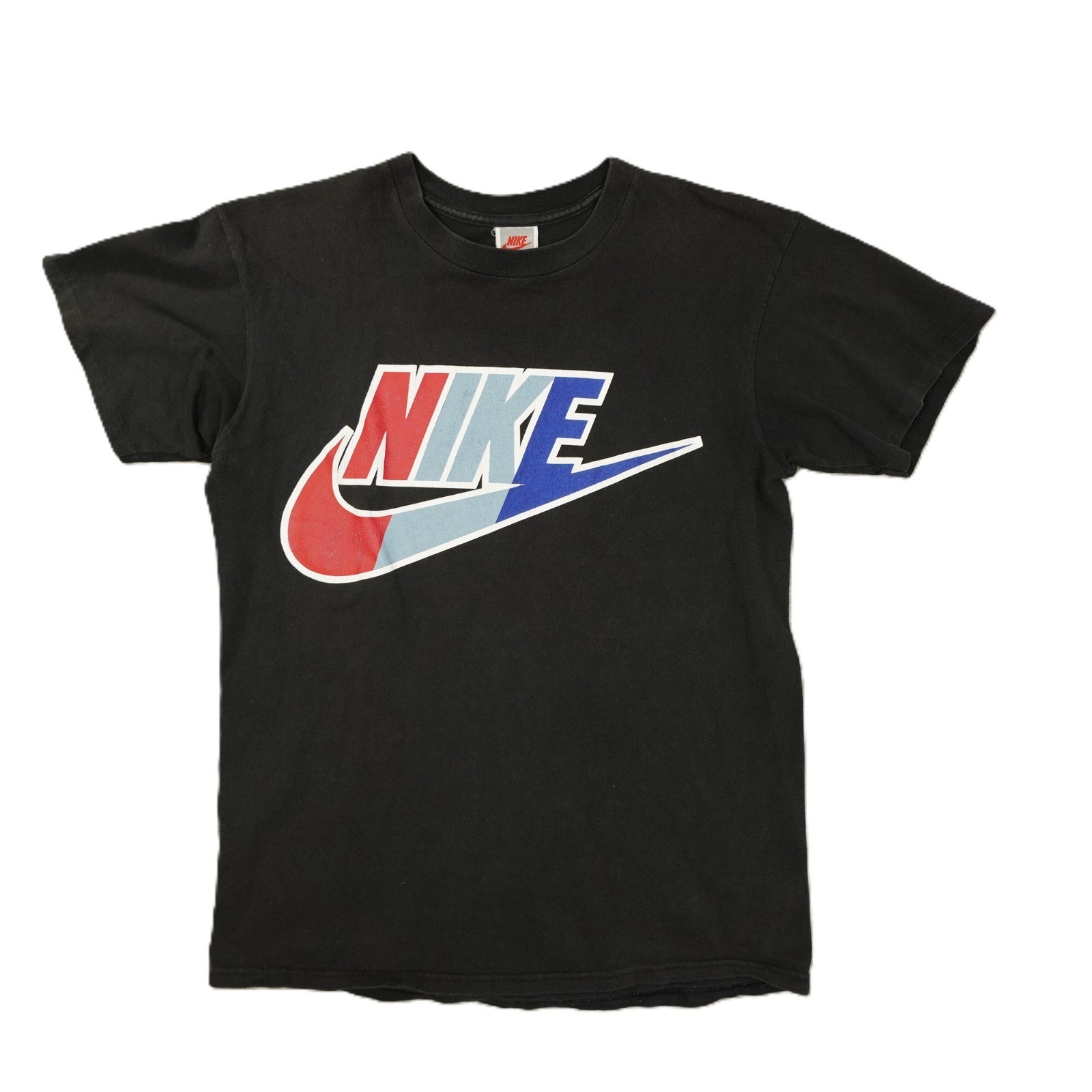 Nike Vintage 80s 90s Single Stitch T Shirt Men’s Medium Black Logo Swoosh USA