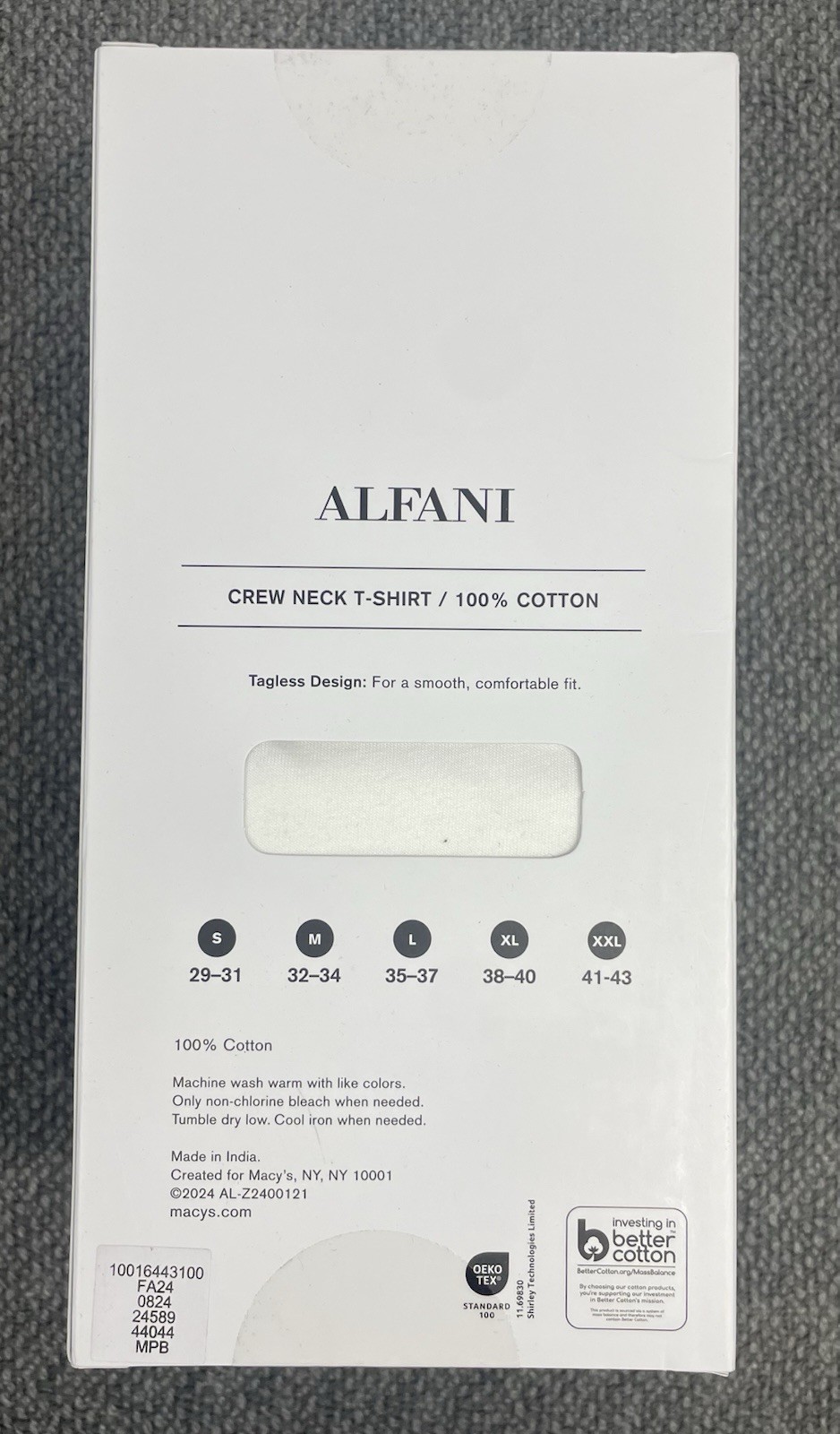 ALFANI Men’s XXL 4-Pack Slim-Fit Solid Cotton Undershirts 4 Total Shirts NWT