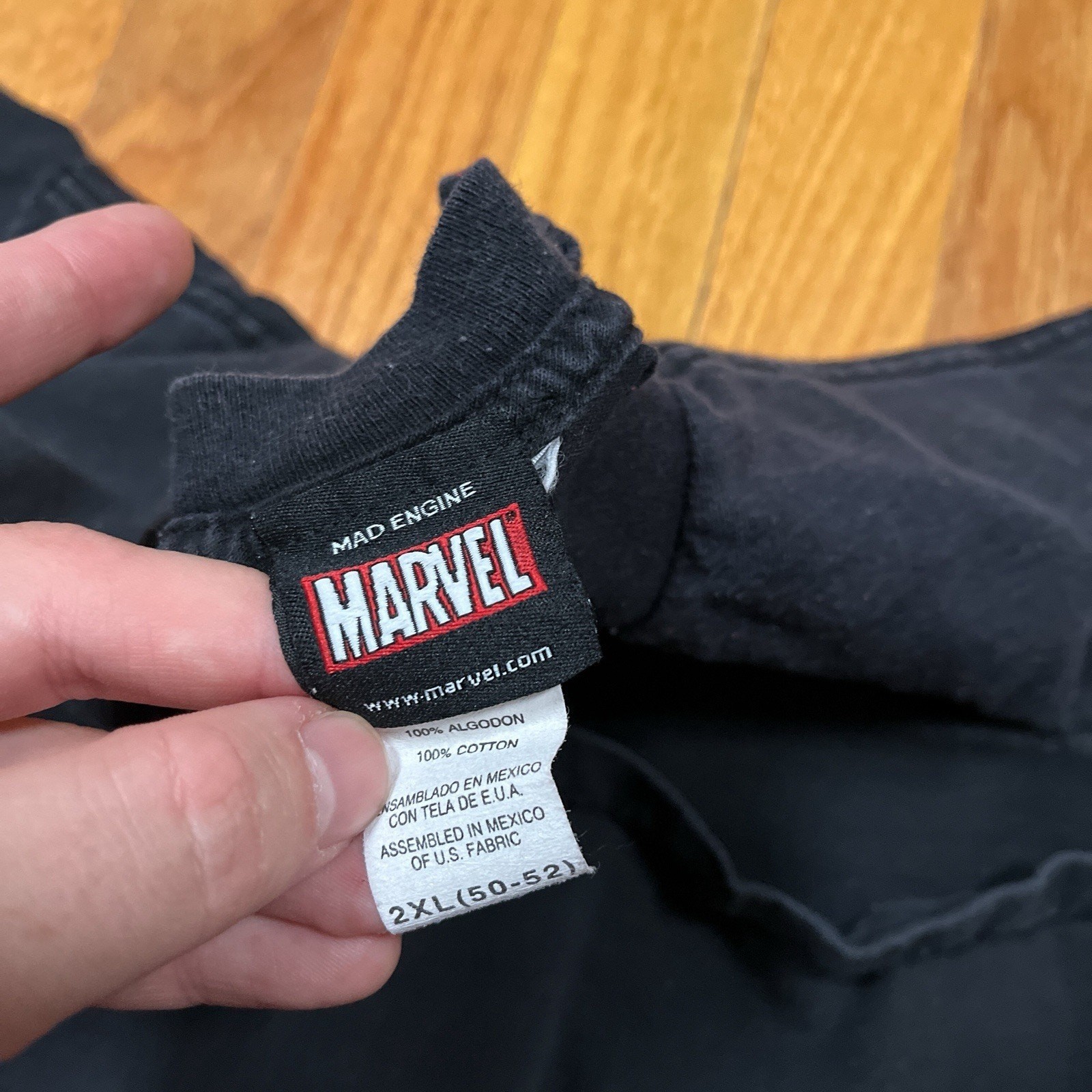 Vintage Marvel Mad Engine Ghost Rider Big Skull Black T-Shirt XXL 2XL Y2K