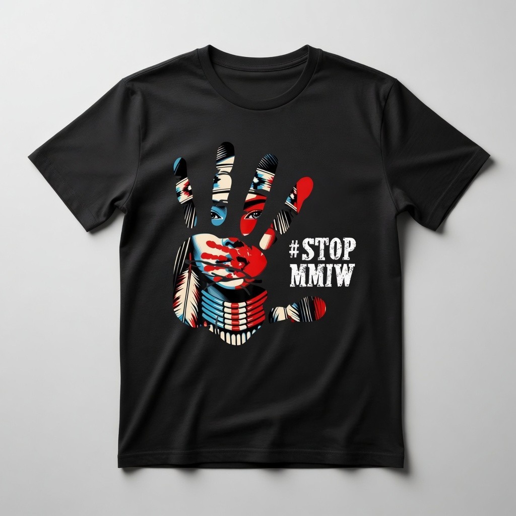 #Stop MMIW T-Shirt – Stop Missing Murdered Indigenous Women Awareness Tee
