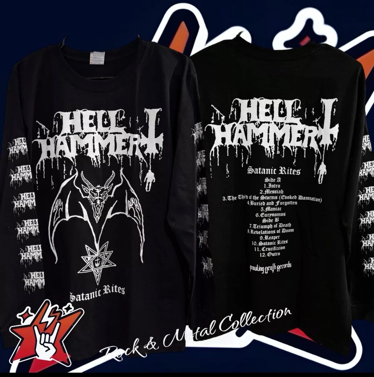 HellHammer T Shirt New Long Sleeve Possessed Bathory Celtic Frost