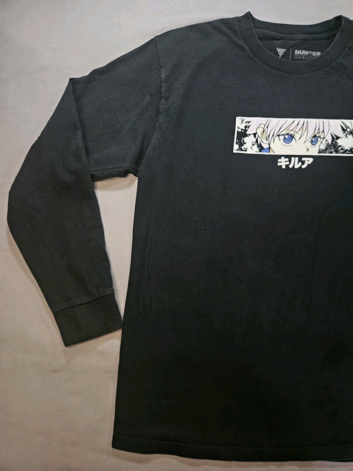 Hypland Hunter × Hunter Killua Eye Men’s M Long Sleeve T-shirt Black Anime