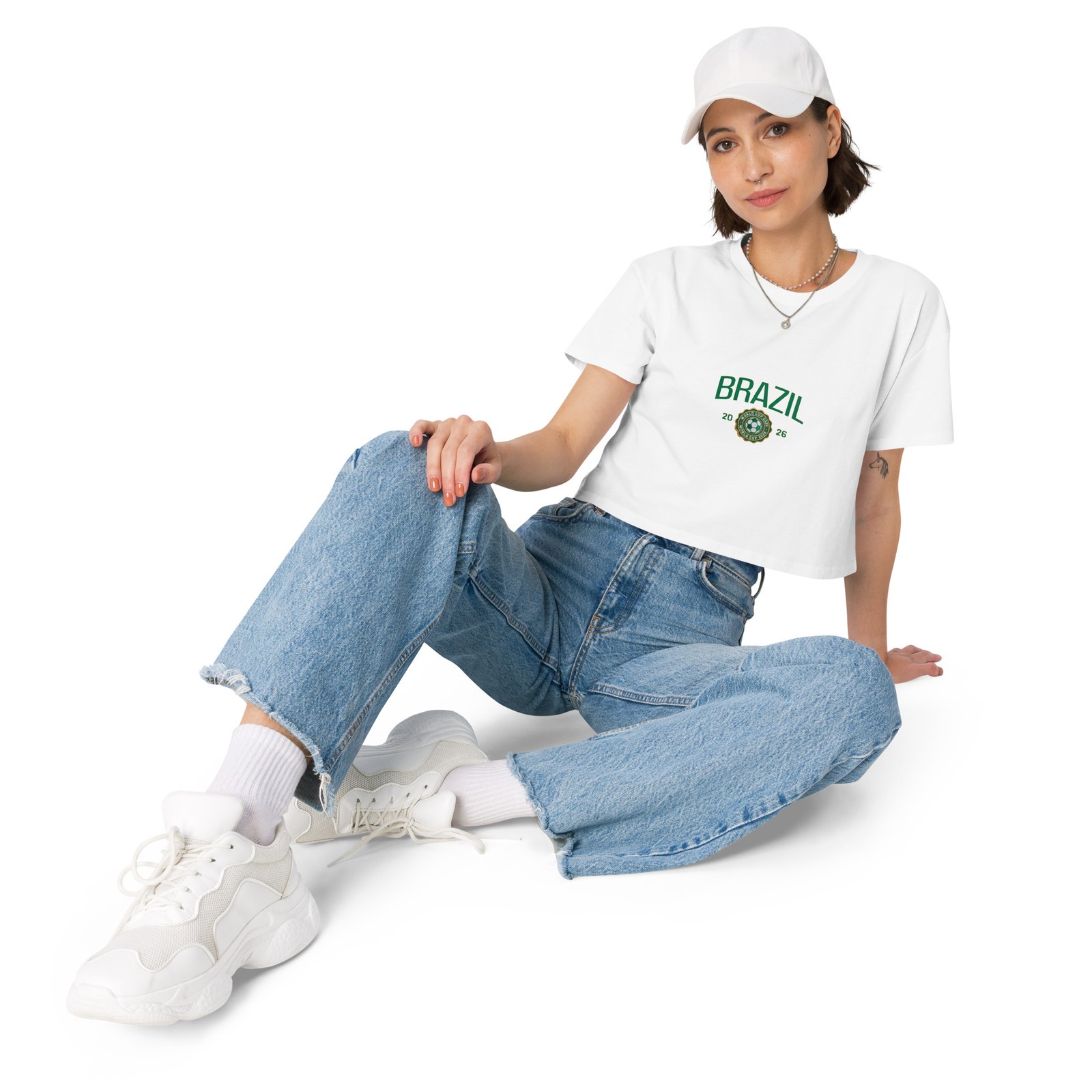 Brazil 2026 Soccer Futbol Fan Women’s crop top