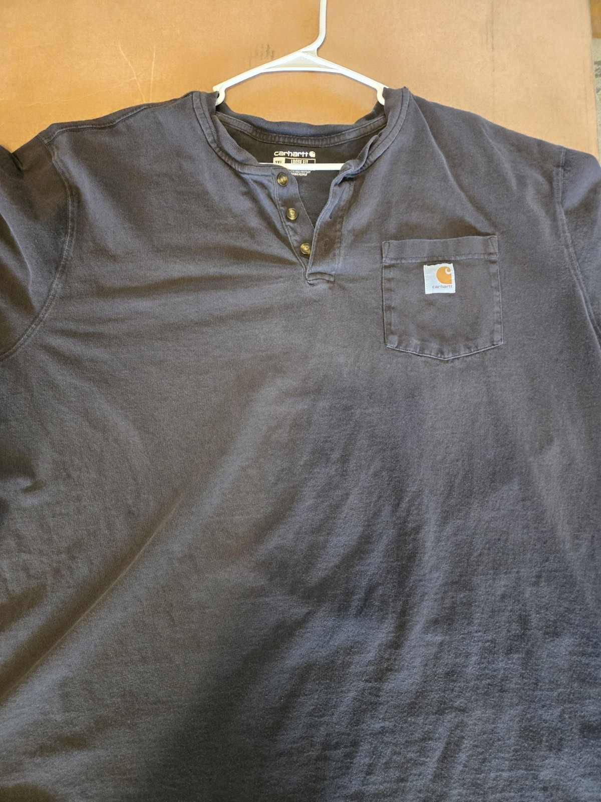 5 Mens Size 2X Carhartt Work Shirts In Good Shape
