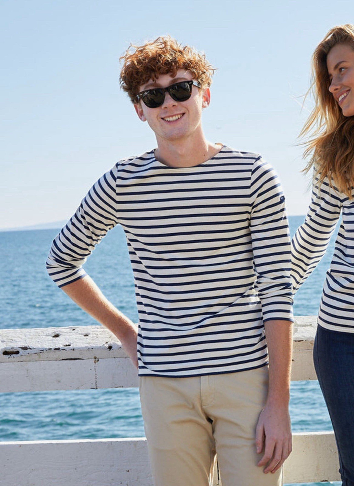 Saint James Breton Stripe Shirt EU-XS Navy White Made in France Long Sleeve
