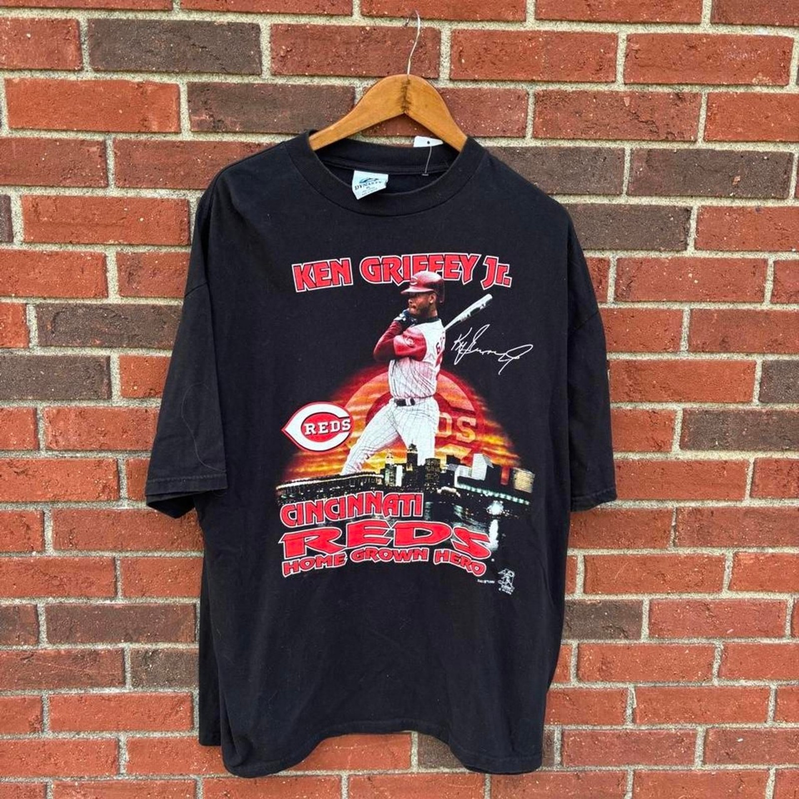 Vintage 90s dynasty Ken Griffey jr Cincinnati red t shirt baseball size xl