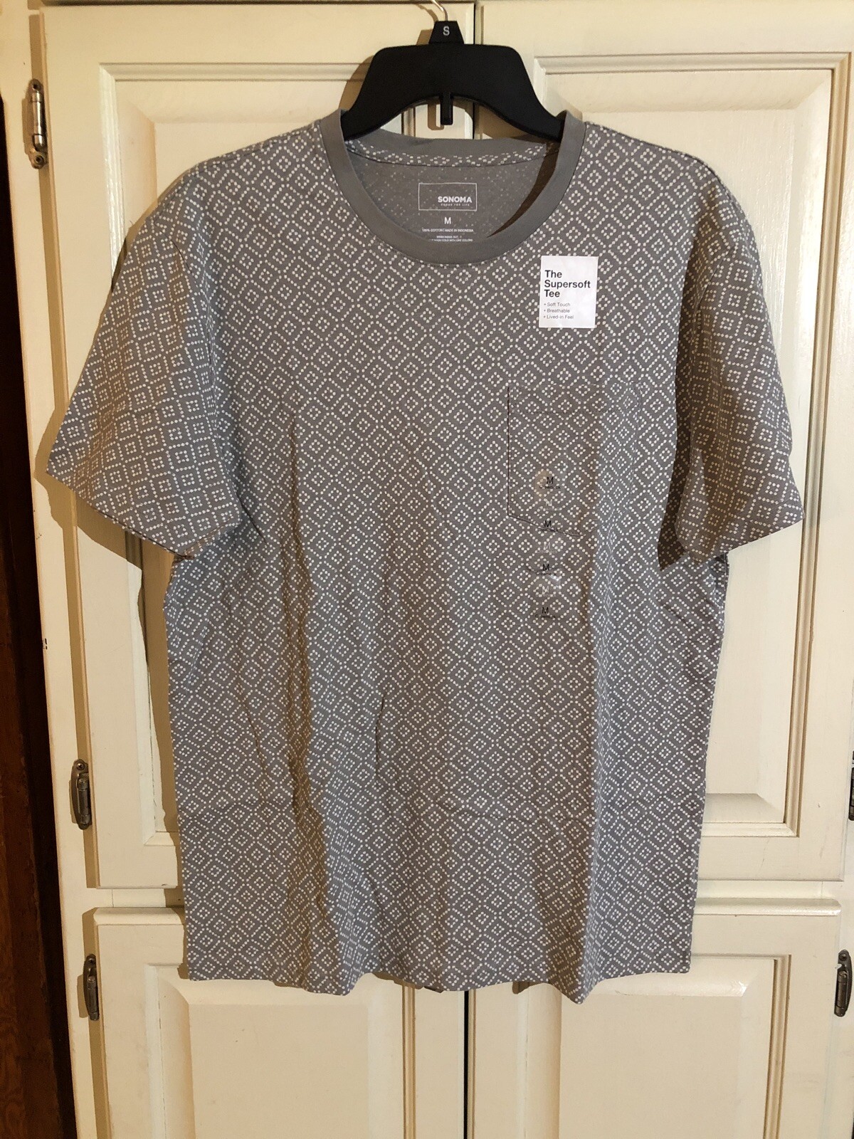 Sonoma Tee Shirt Gray Medium Mens $20 (s-rd-24-38)