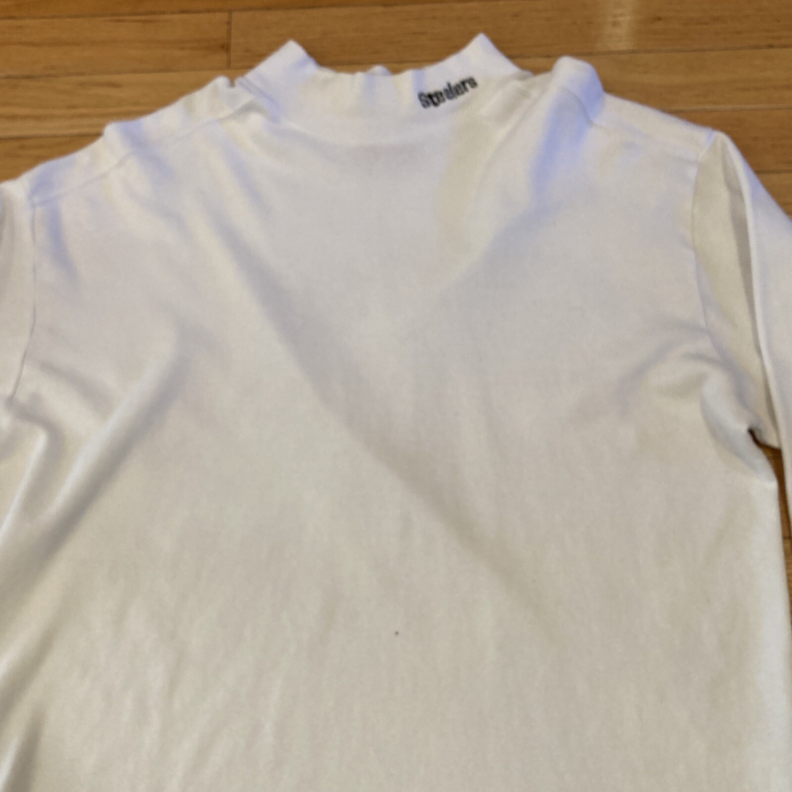 Pittsburgh Steelers Shirt Adult XL Extra Large White High Neck Long Sleeve Men