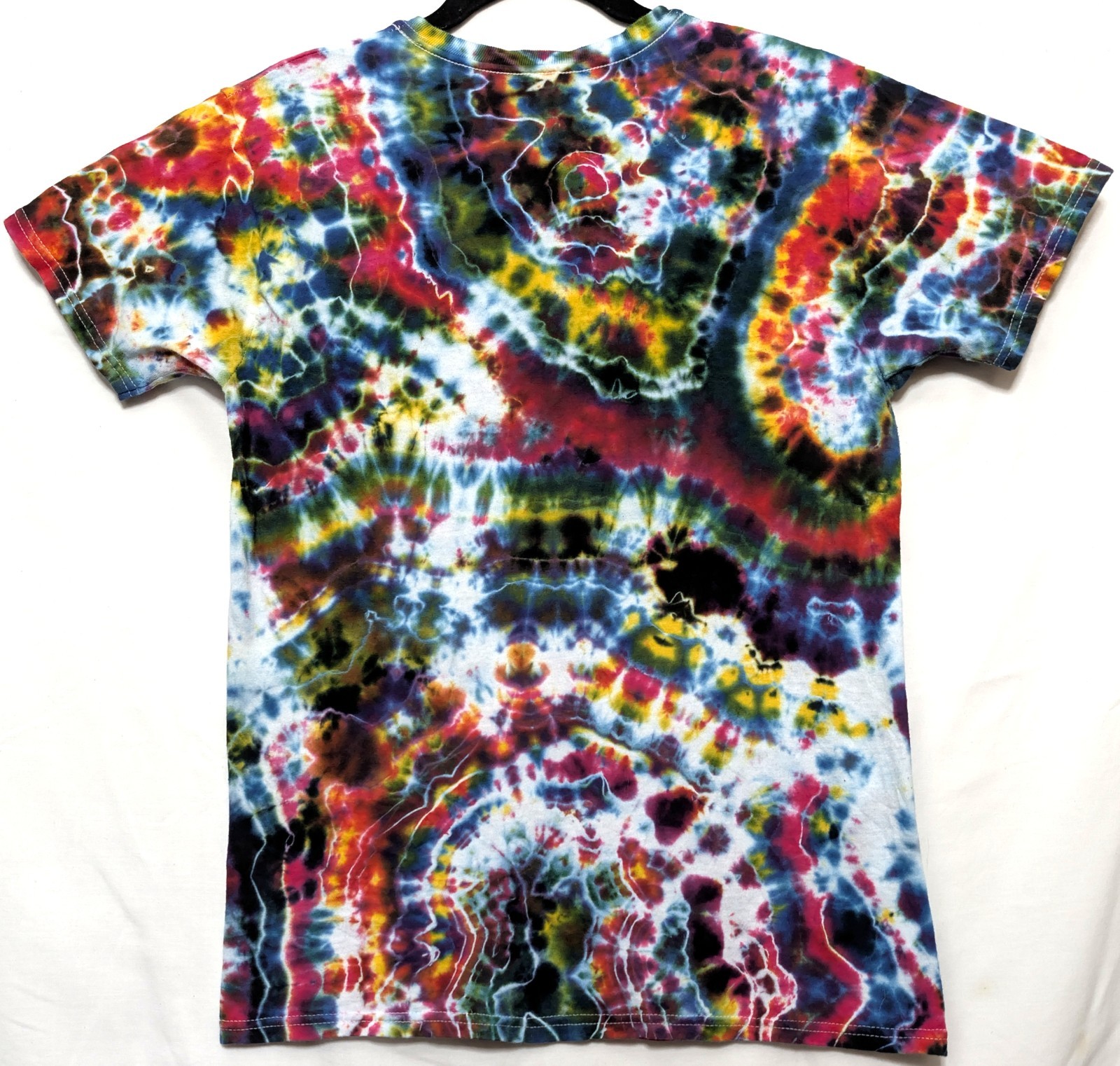 Handmade Tie Dye Rainbow Multicolor Geode Pattern Small Shirt 17″ W X 24.5″ L