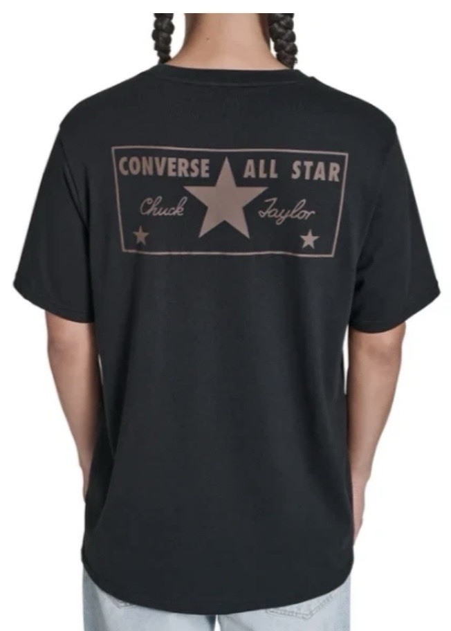 Converse All Star Chuck Taylor Crew Neck 100% Cotton T-Shirt Size XL Black New