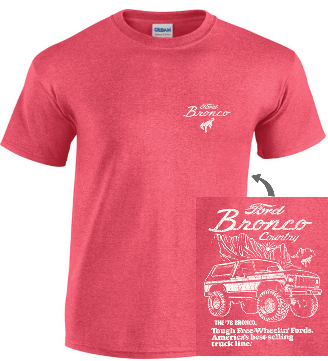 Ford Bronco T-shirt Mens Graphic Tees Dad Gifts Fathers Day Clothing Apparel