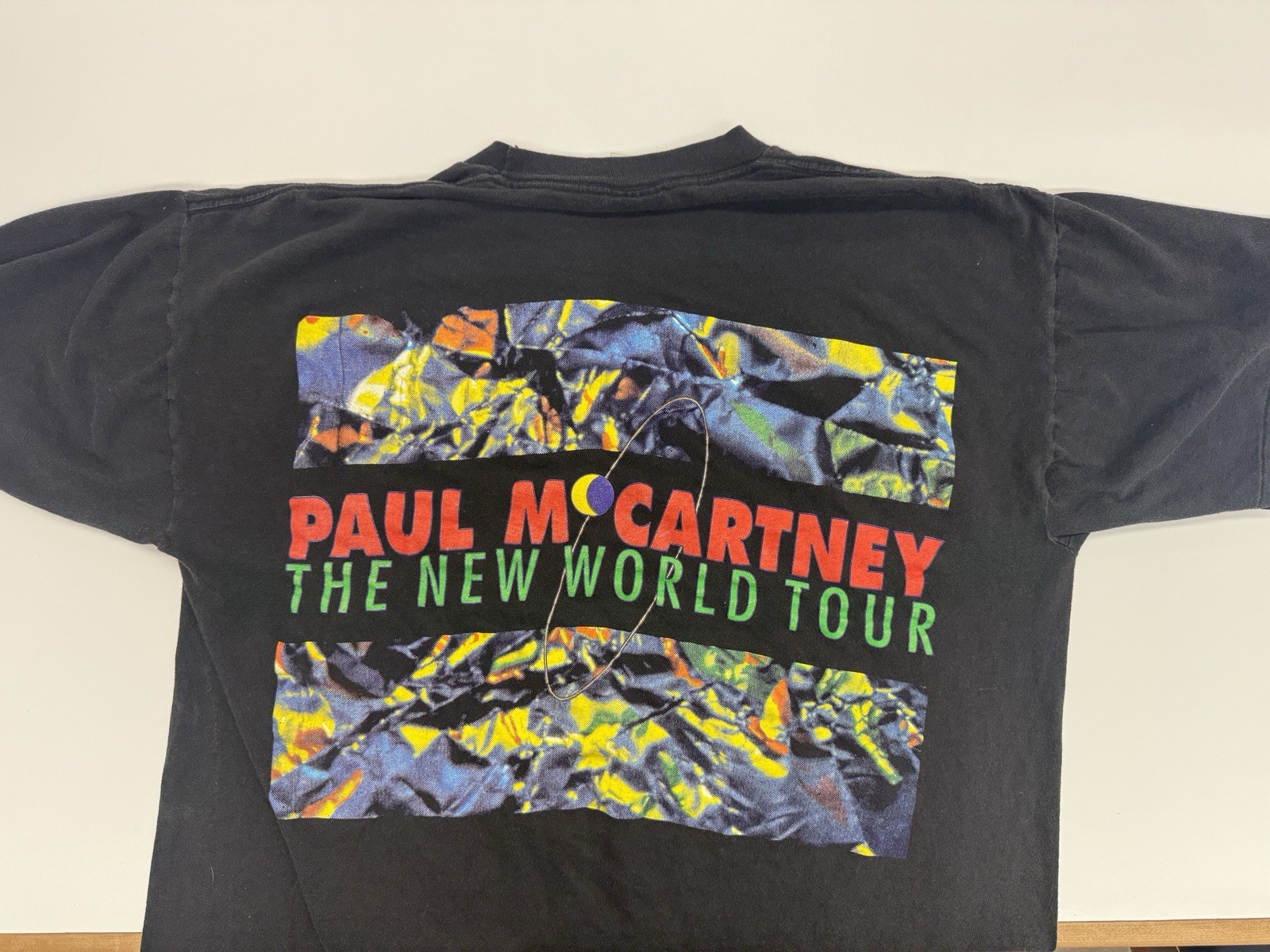 Men’s Black Paul McCartney New World Tour Music Graphic Print T-Shirt One Size
