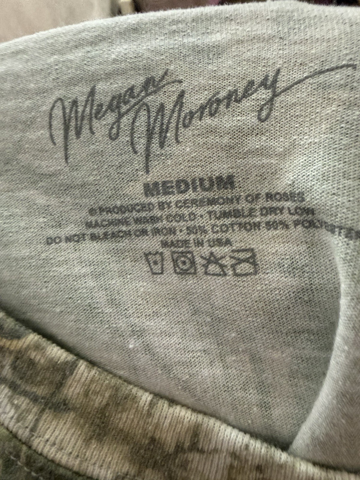 Megan Moroney Am I Okay Medium Camo T Shirt