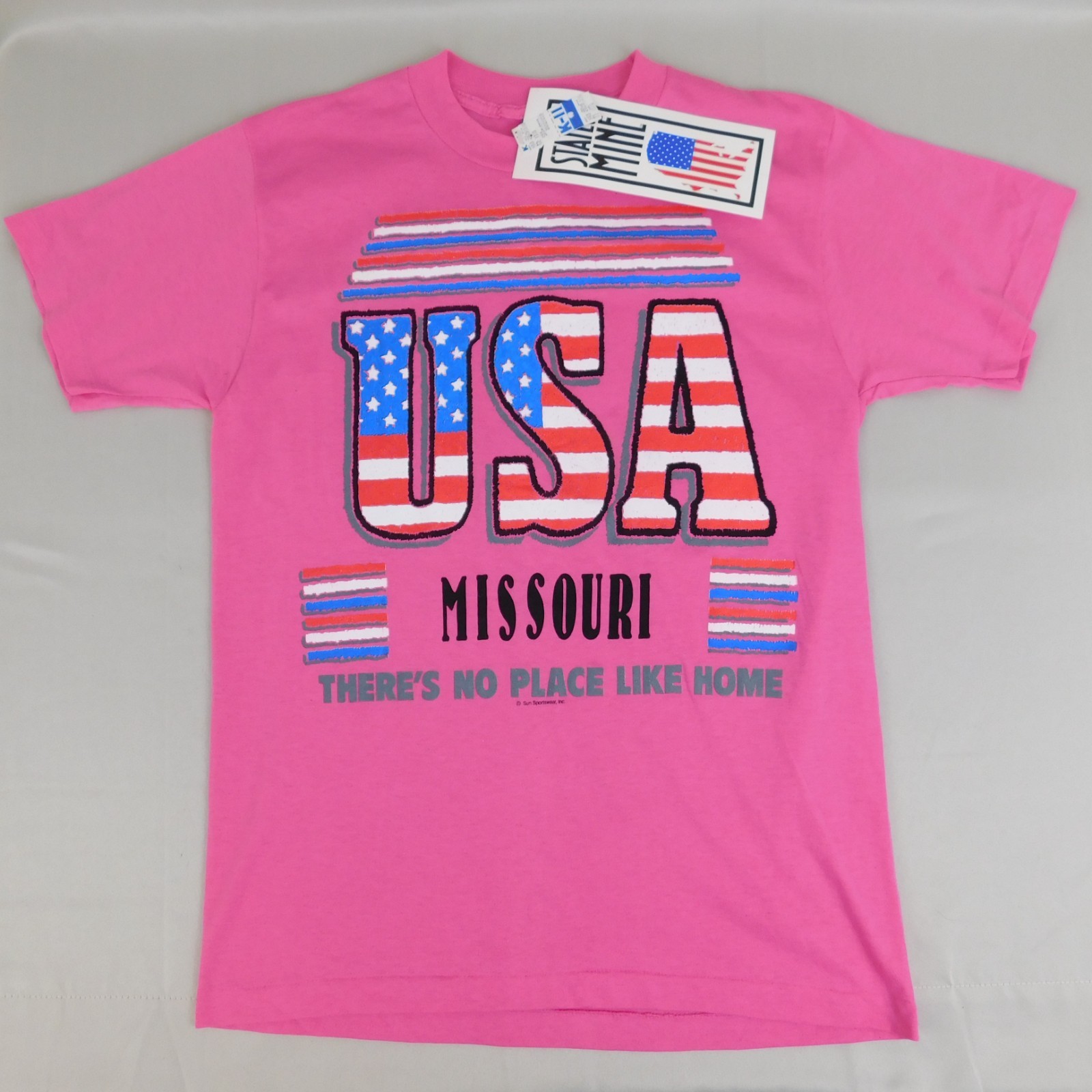 2pc Sun Sportswear Single Stitch Vintage T-Shirts USA St. Louis, Missouri #4236
