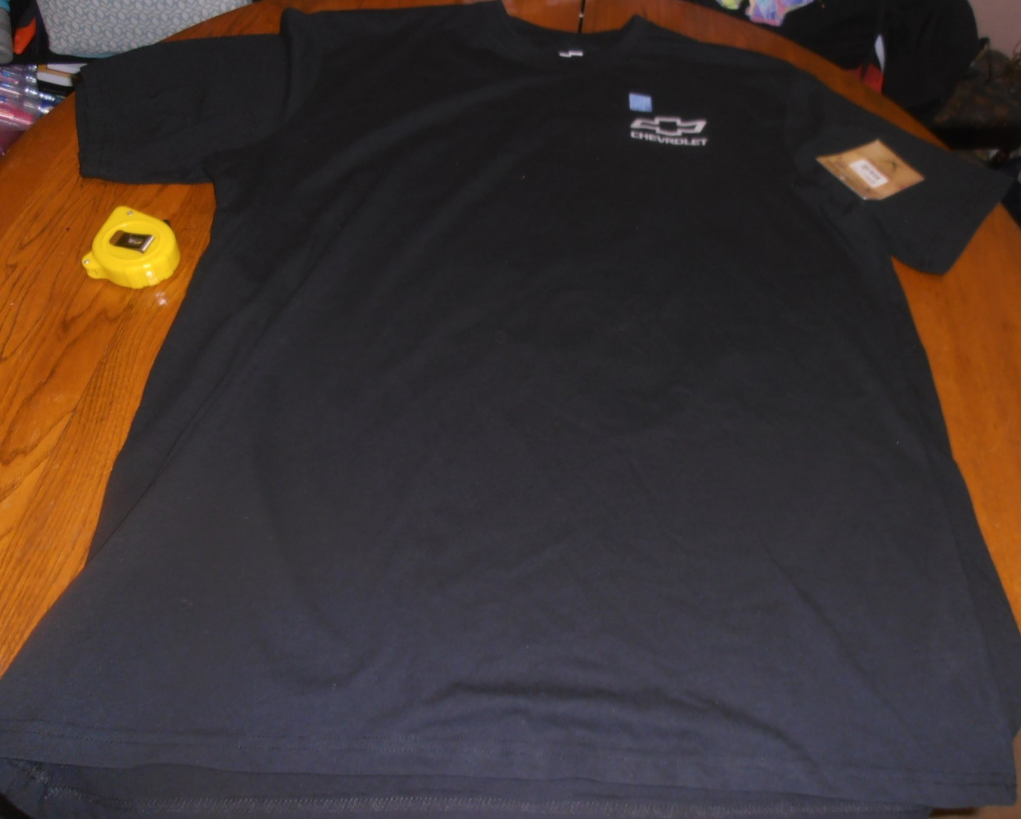NWT- CHEVROLET “TIRE TRACKS USA FLAG” S/S BLACK T-SHIRT MEN’S 3XLT