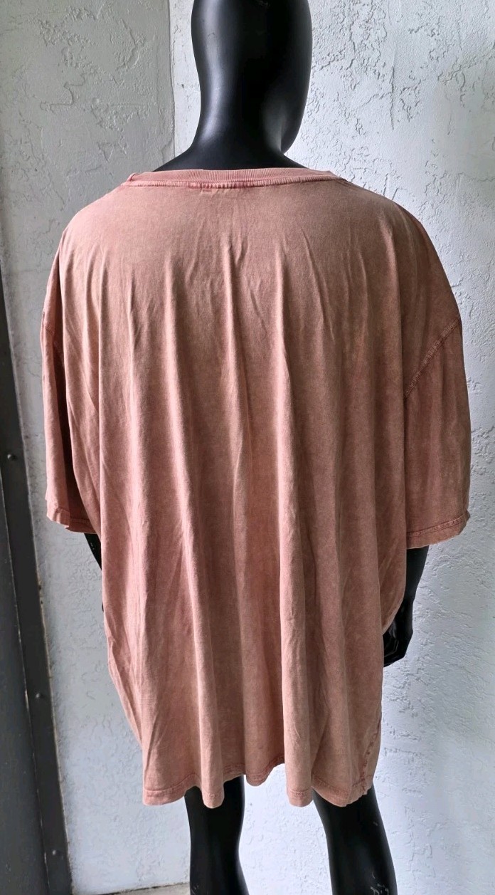 Pro King Men’s Sun Washed Orange Short Sleeve T-Shirt 100% Cotton Size 8XL