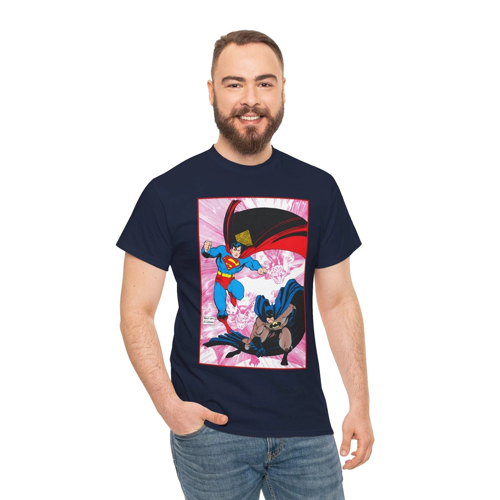 Batman & Superman T-Shirt – Arthur Adams Art – Action Comics Annual #1 Cover, DC
