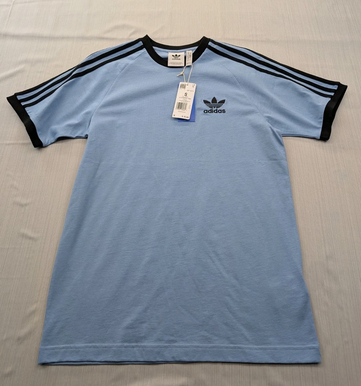 New Men’s Adidas Originals 3 Stripes Tee Shirt Size Small Mens Retro Vibe