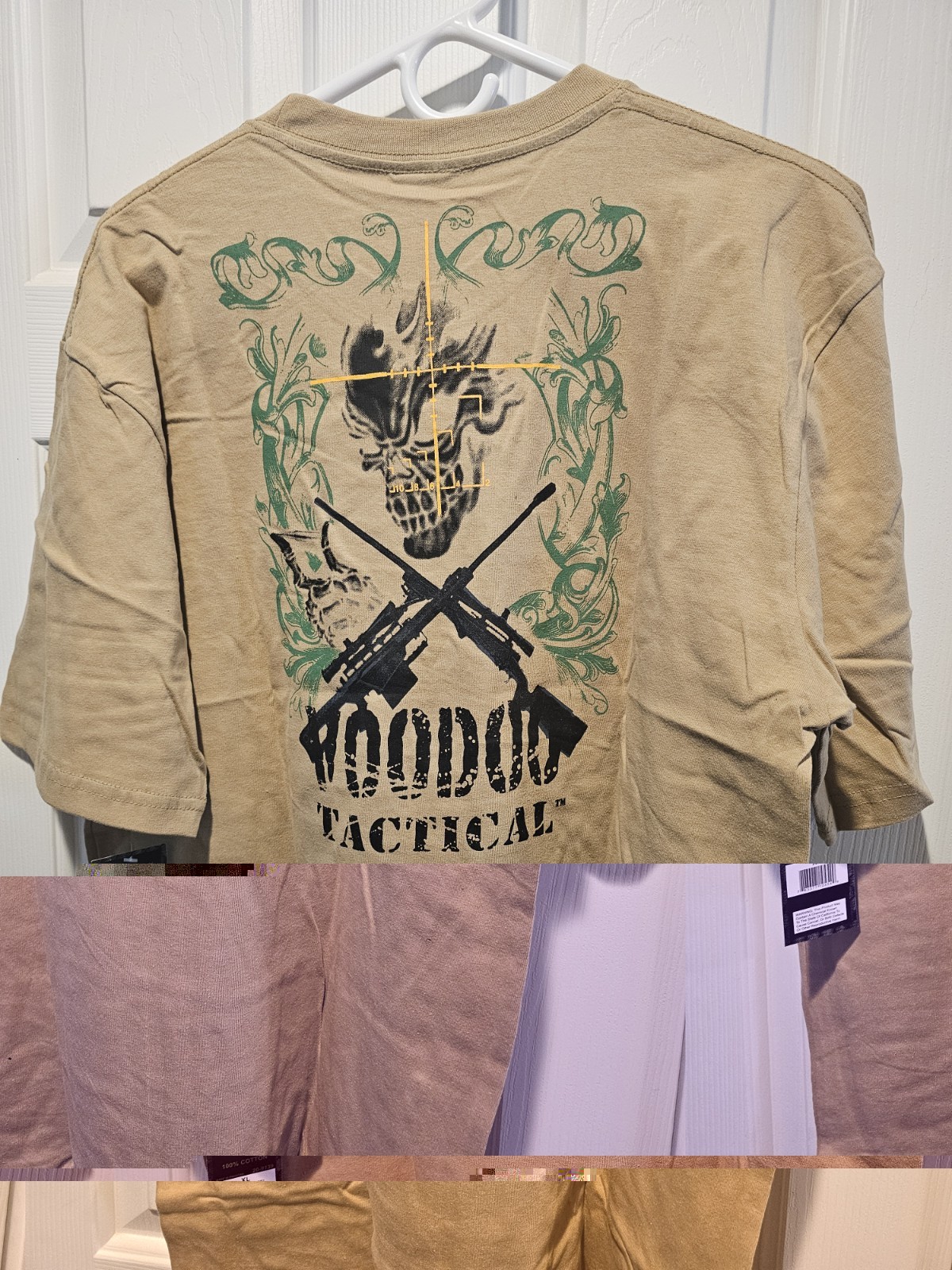 Voodoo Tactical T-Shirt Men’s XL Sand Crossed Rifles Cotton