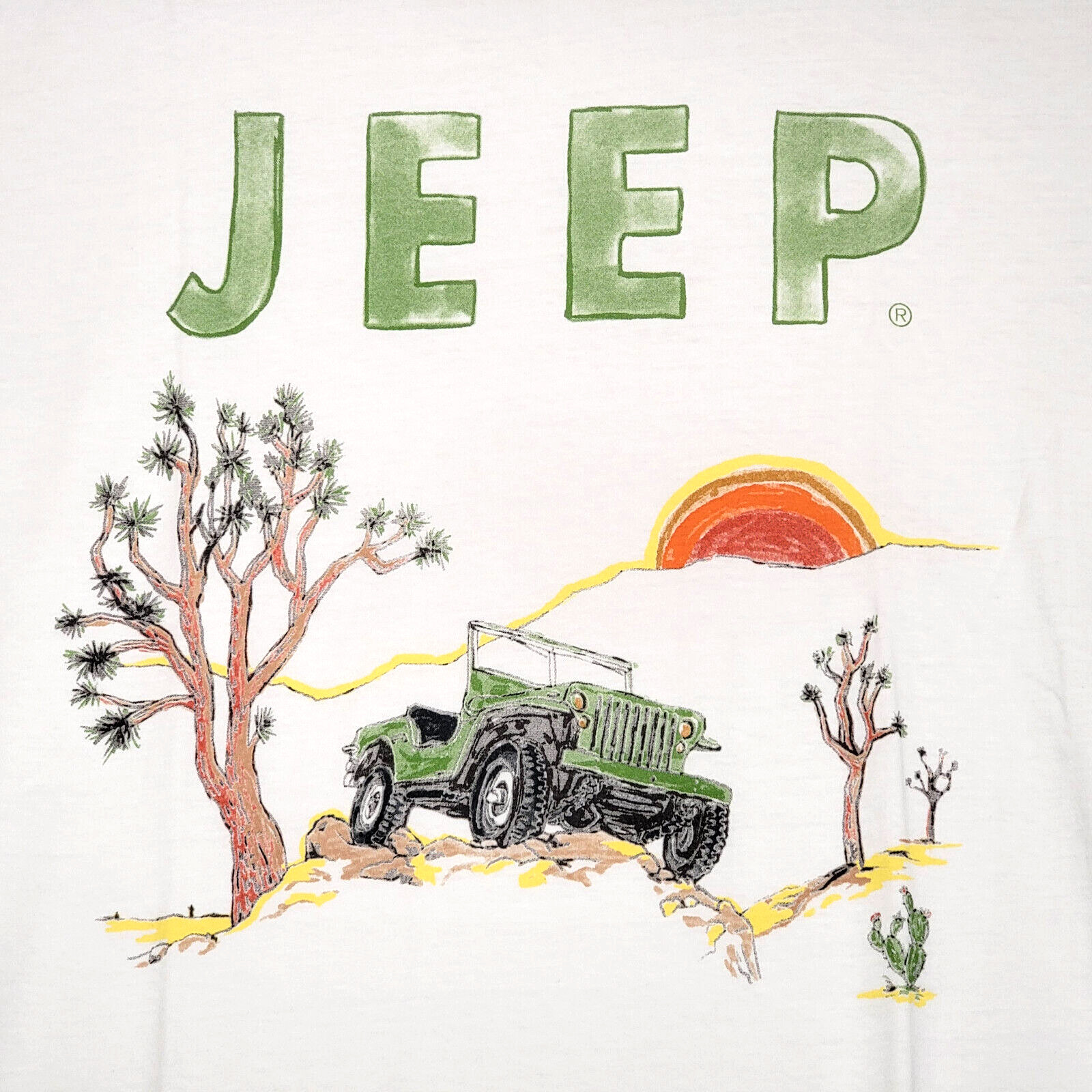 Lucky Brand JEEP SPIRIT T SHIRT MENS XL WHITE 1941 VINTAGE Willys 4X4 FCA NWT