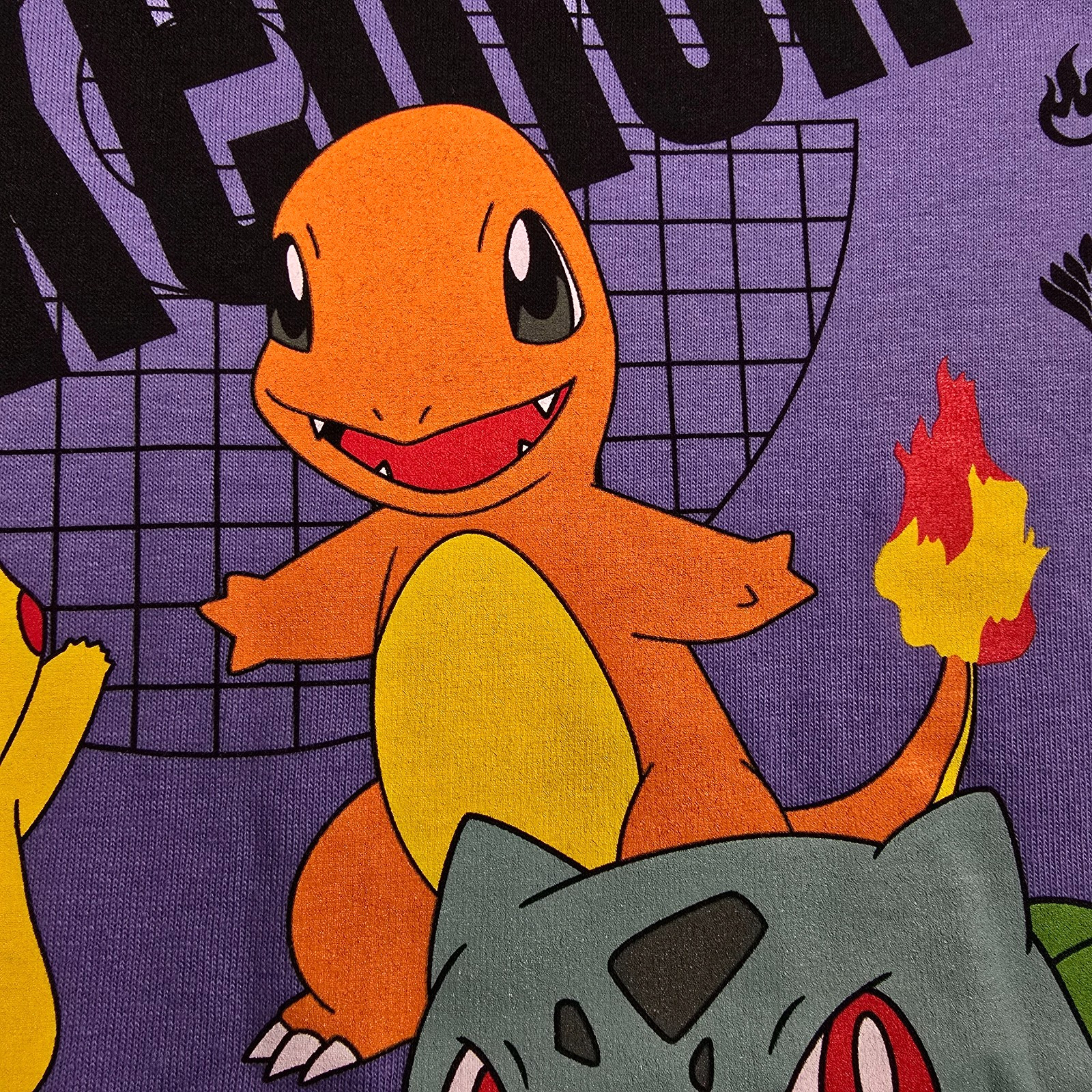 Pokémon Pikachu Shirt Mens Large Comic Con Purple Ghost Japanese Cards Anime 90s