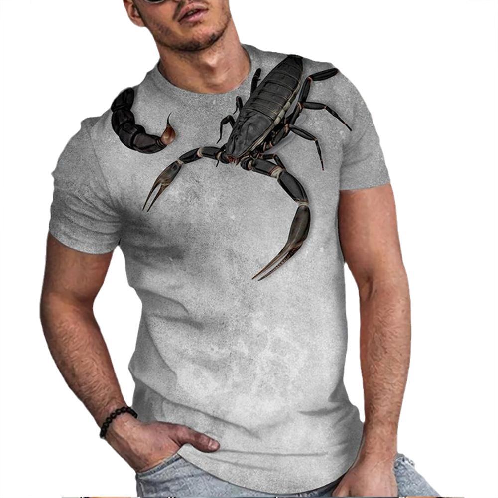 T Shirt Animal Scorpion 3d Print New Fashion Short-sleeved Hip-hop T-shirt New