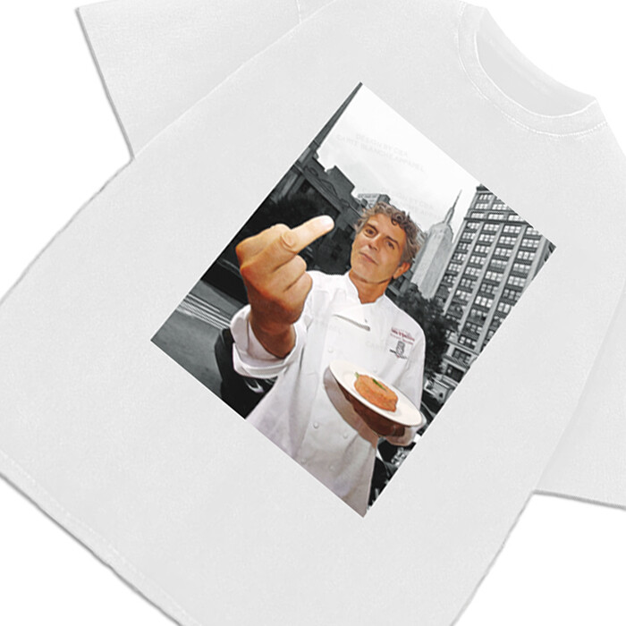 Anthony Bourdain Middle Finger T Shirt Parts Unknown Foodie Fan Shirt