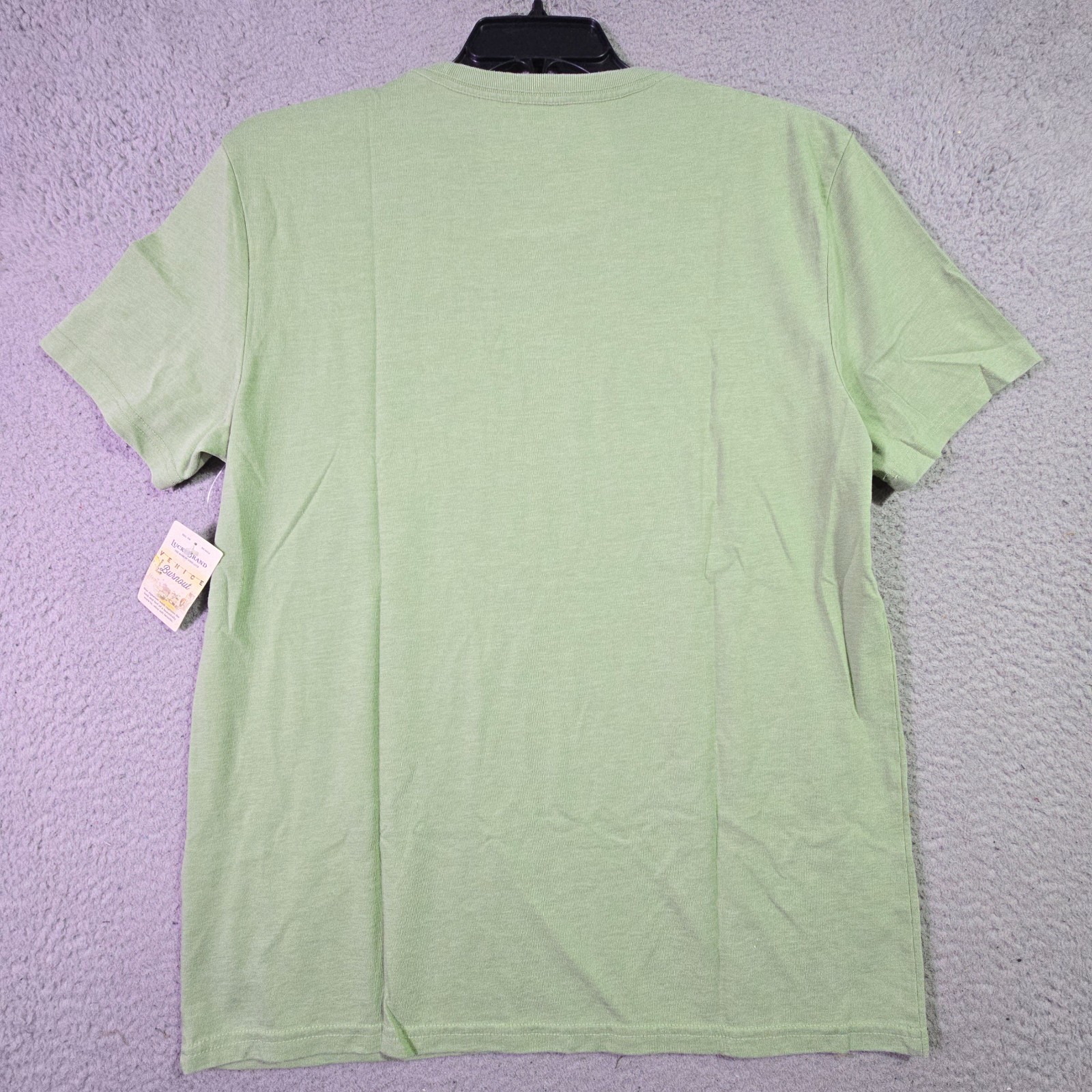 Lucky Brand Ganja Shirt Mens Large Green Smoke Jamaica Weed Casual Faded 420 NWT