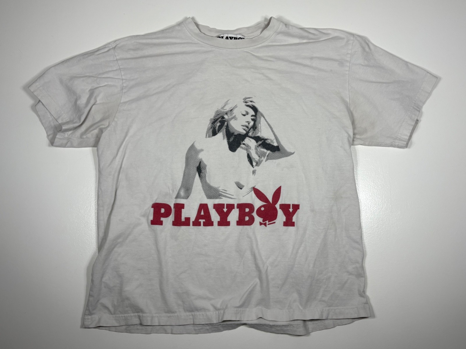 Playboy T Shirt Men No Tag White Graphic Streetwear Casual Retro Iconic
