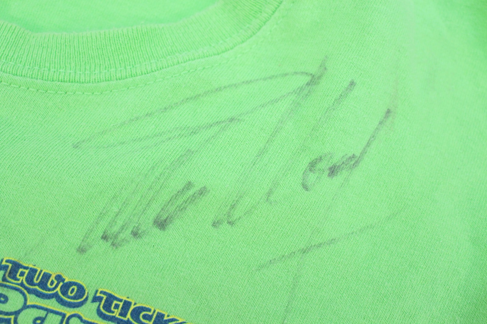 VTG Eddie Money Autograph Tour T-Shirt Tee 2XL Signature Band Auto Paradise Two