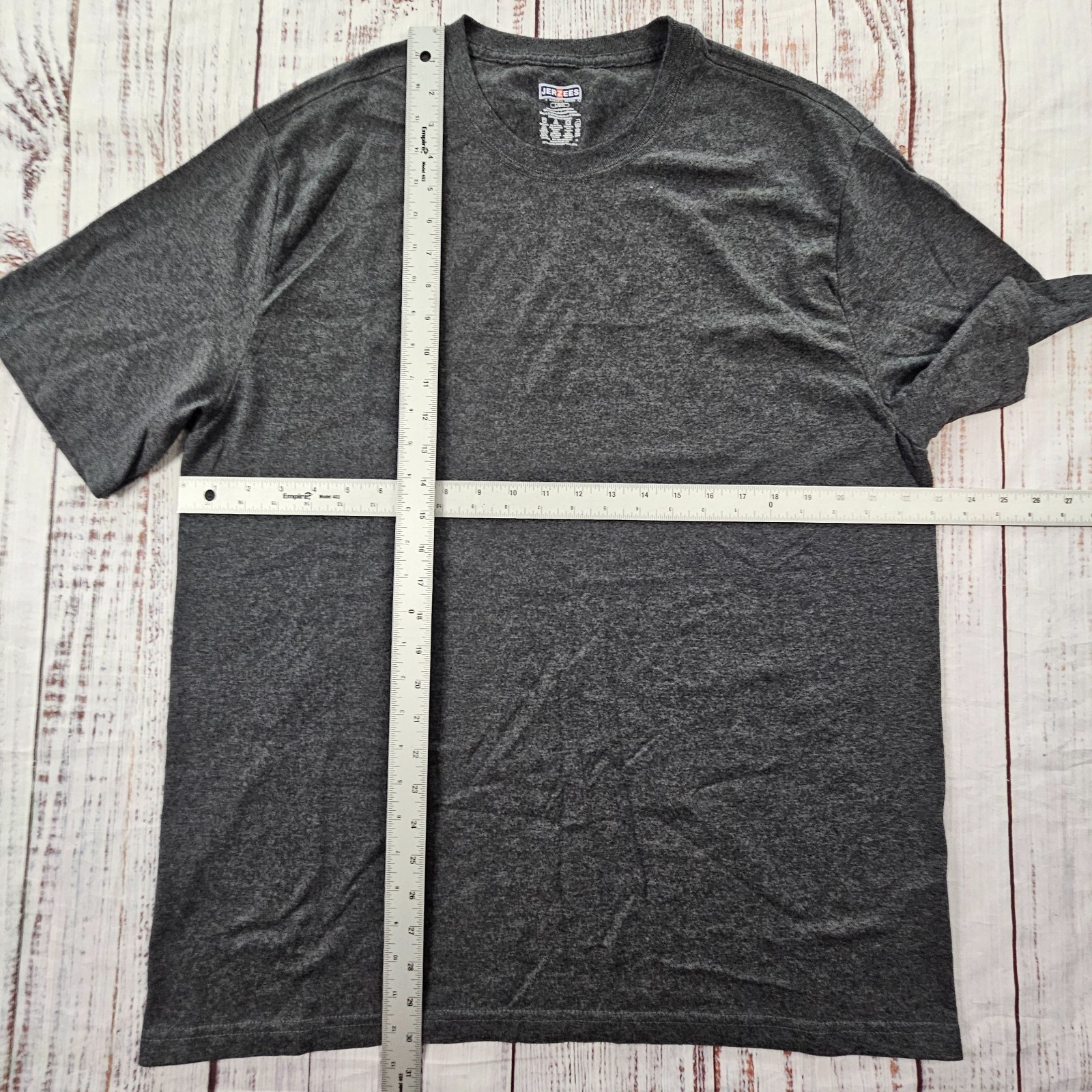 Jerzees Gray Short Sleeve Cotton Blend T-Shirt Men’s L