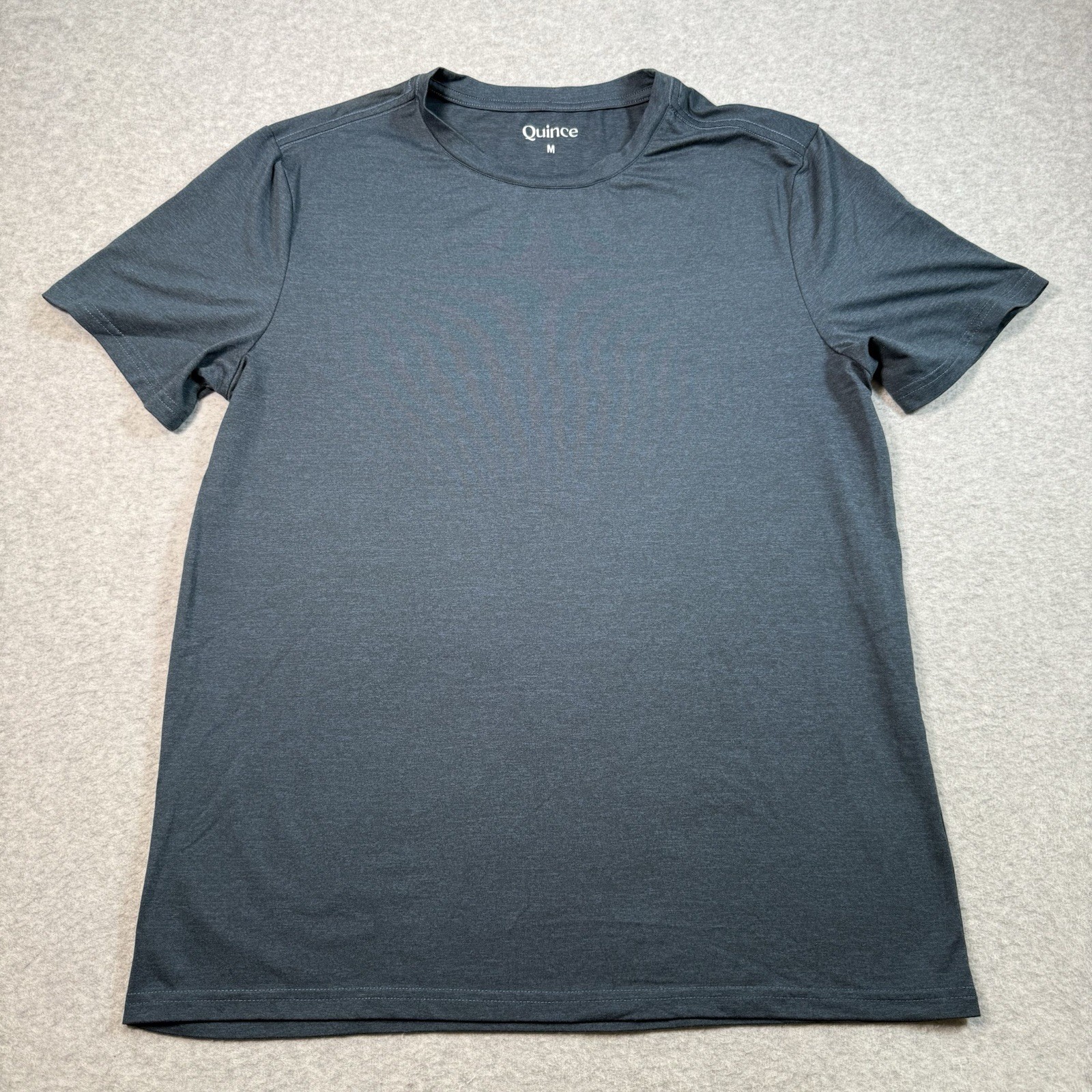 Quince Mens SS T Shirt Polyester Spandex Sz M Preppy Athleisure Eco Conscio