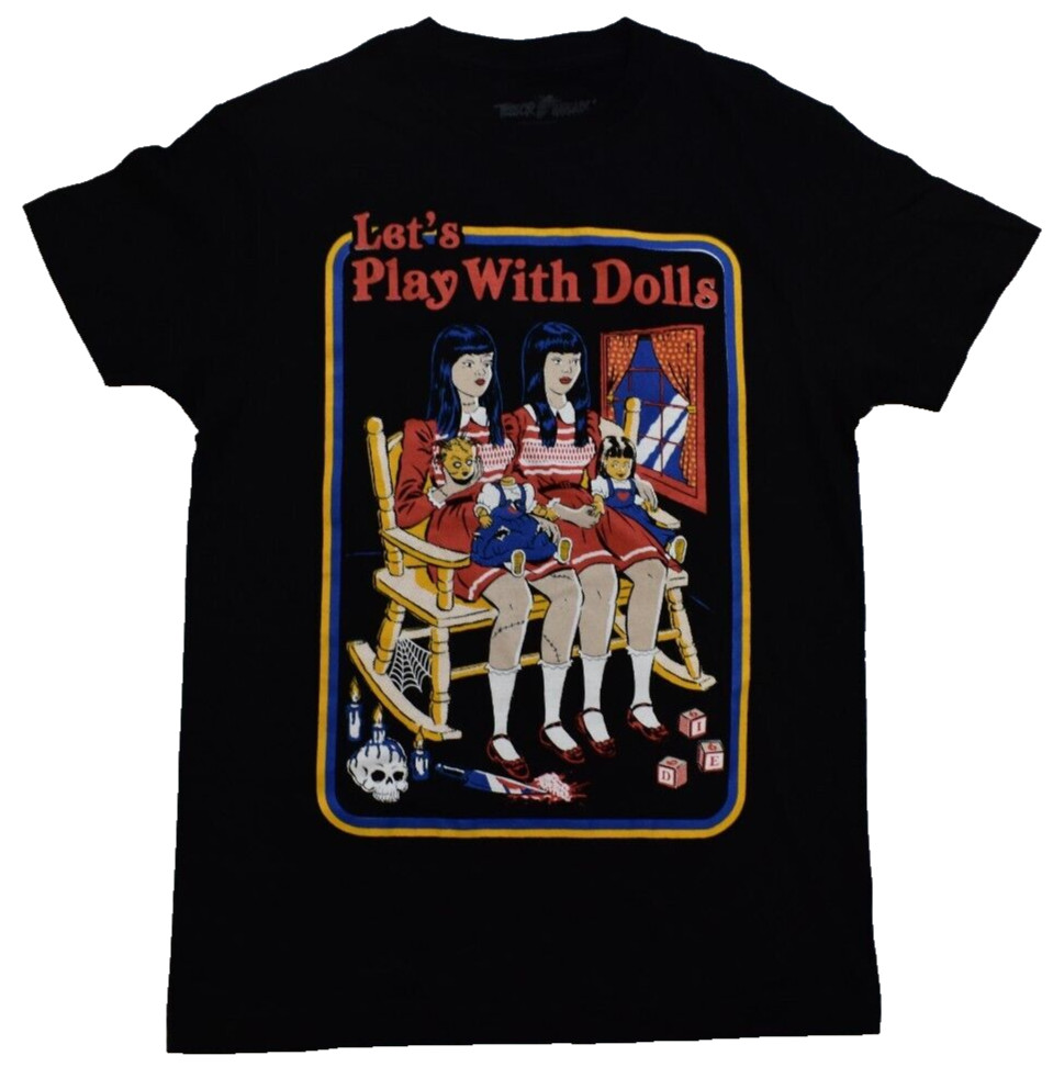 Terror Threads Mens Let’s Play With Dolls Spooky Shirt New S