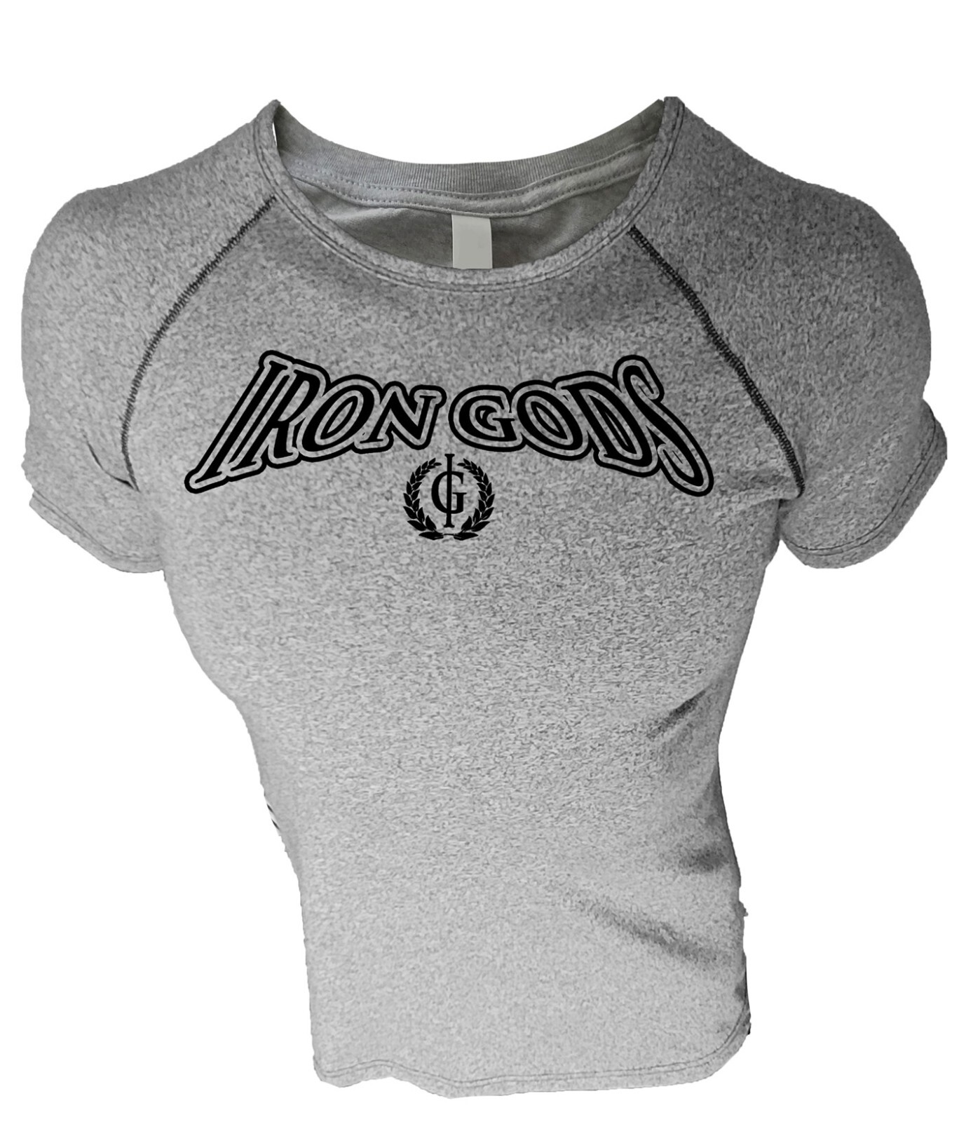 Iron Gods Raglan Logo Workout T-Shirt, Gym Shirt, Bodybuilding Tee, Gym Apparel