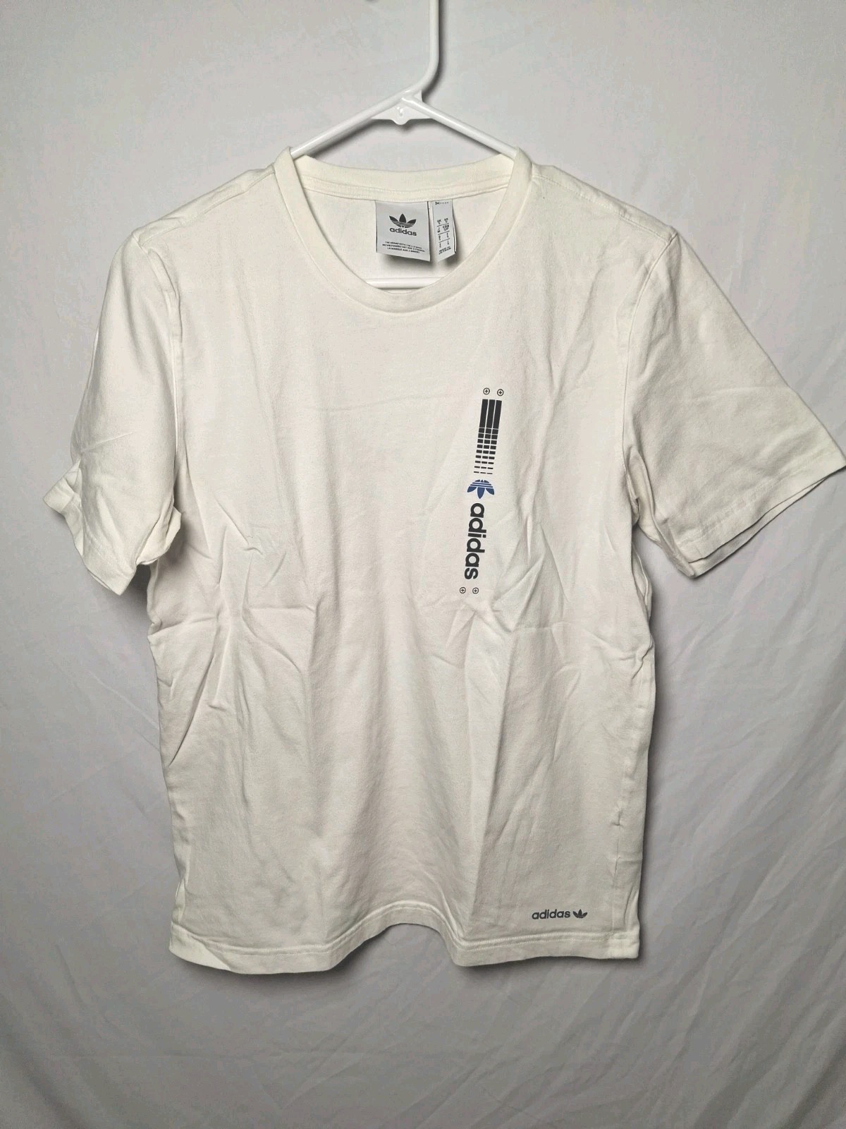 Adidas Orignals T-Shirt Mens S White Regular Fit Short Sleeve Crew Neck Pullover