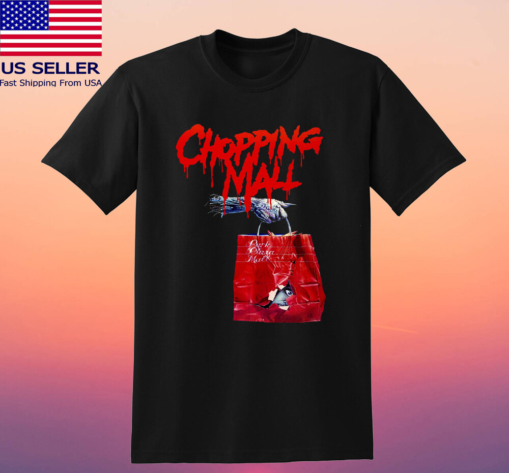 Chopping Mall Horror Movie Men’s Black T-shirt Size S-5XL
