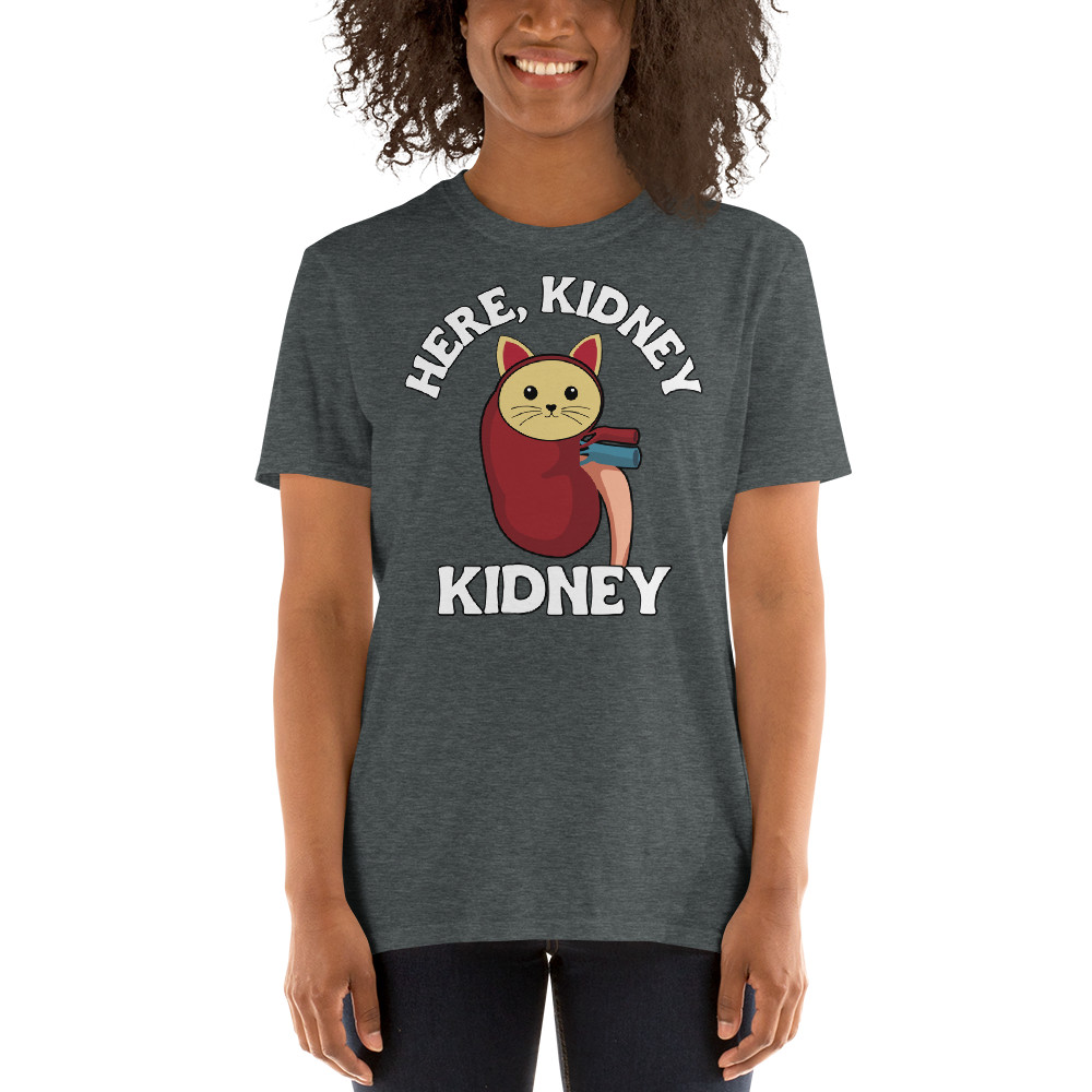 Funny Kidney Donor Or Transplant Here Kidney Kidney Cute Cat Pun Unisex T-Shirt