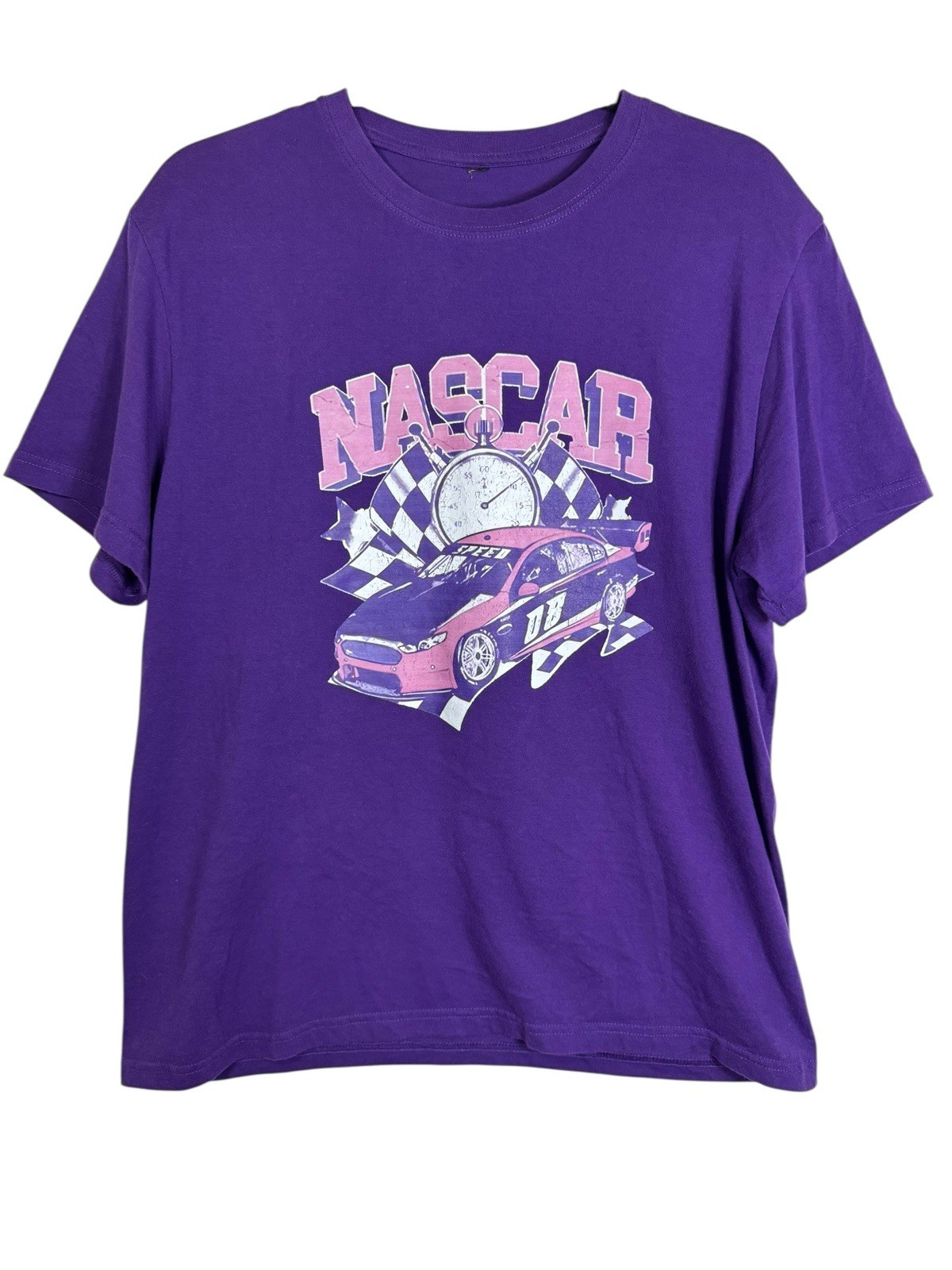 Nascar Purple and Pink Graphic T Shirt Size XL? No Tag