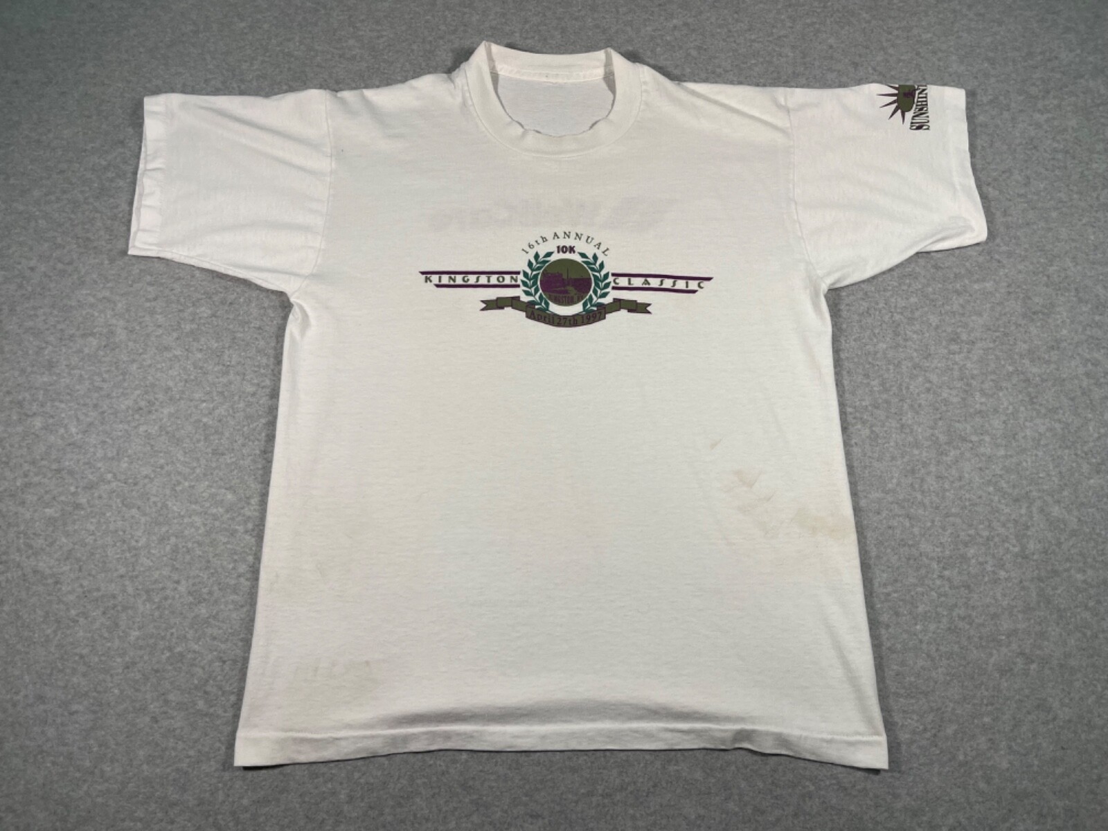 Vintage Kingston Classic Shirt Adult Medium White Single Stitch Mens 10k 1997