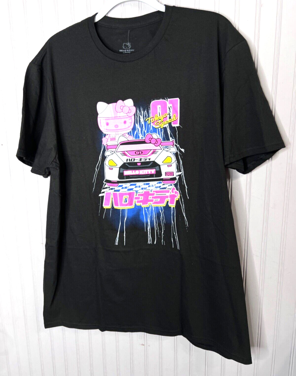 Hello Kitty Sanrio Unisex TSHIRT 2XL Tokyo Speed Racing Graphic Speed Black Pink