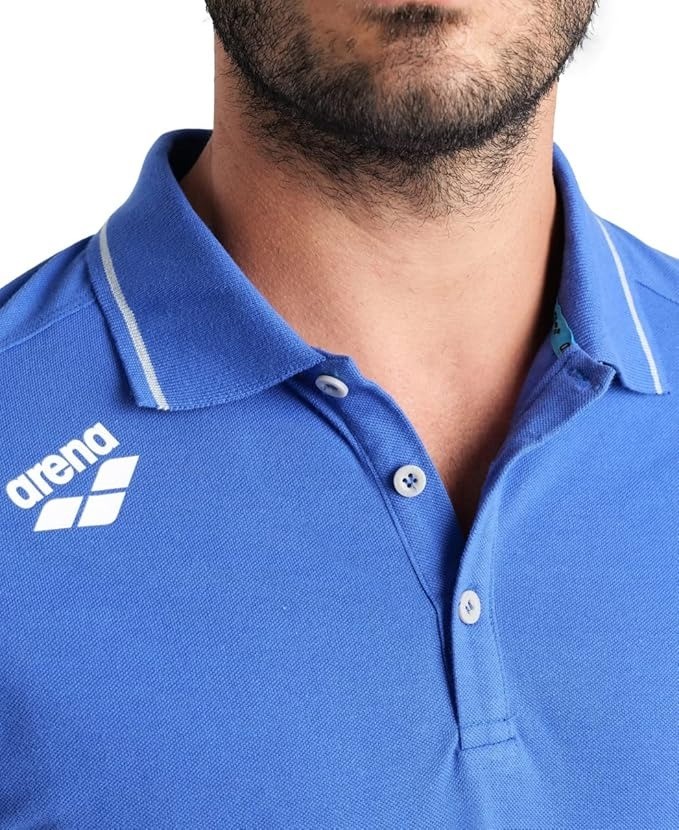 ARENA Team Solid Polo Shirt Unisex Small Royal Blue Cotton Short Sleeve S
