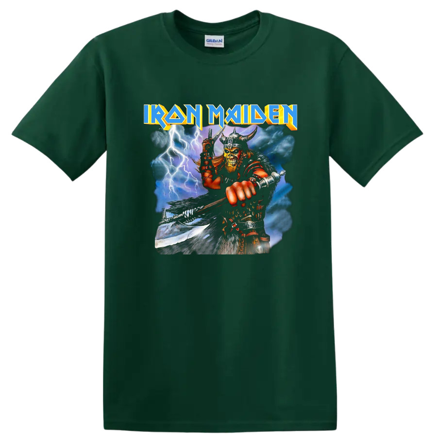 Iron Maiden Viking Warrior T Shirt Heavy Metal Skull Art Tee