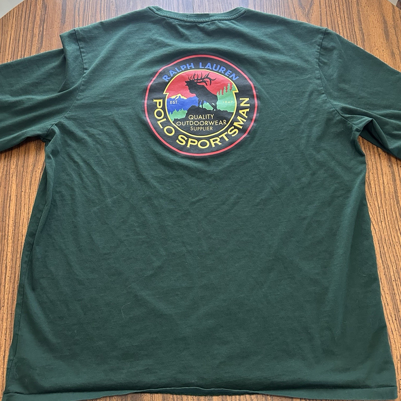 Polo Ralph Lauren Sportsman Terrain Wildlife Long Sleeve T-Shirt Mens Size XL