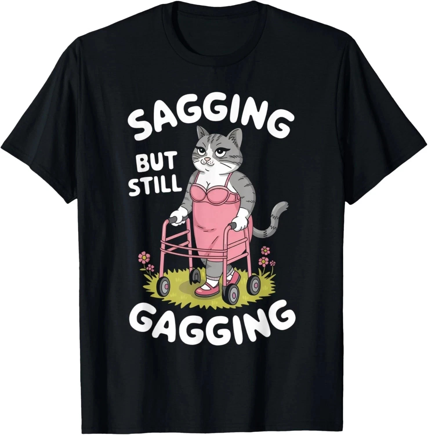 Funny Inappropriate Cat Meme T-Shirt Sarcastic Humor Graphic Tee